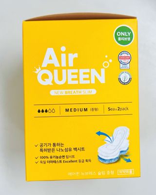 에어퀸 뉴브레스 유기농 생리대 4종 (팬티라이너 20P + 중형 10P + 대형 10P + 오버나이트 8P)_체험단 — 5점을 준 리뷰어가 2024년 6월 올린 사용 사진