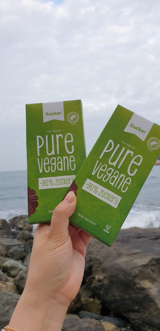 당류2g 자일리톨로 단맛을낸 슈카 퓨어비건 무설탕초콜릿 Xucker vegan 2개입 리뷰 사진