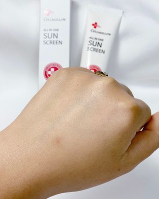 닥터셀멜로 셀멜로 올인원 선스크린 — 5점을 준 리뷰어가 2021년 4월 올린 사용 사진