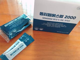 바른비타민 옵티엠에스엠2000 1박스 60포 관절 연골 복합건강기능식품 — 5점을 준 리뷰어가 2021년 6월 올린 사용 사진