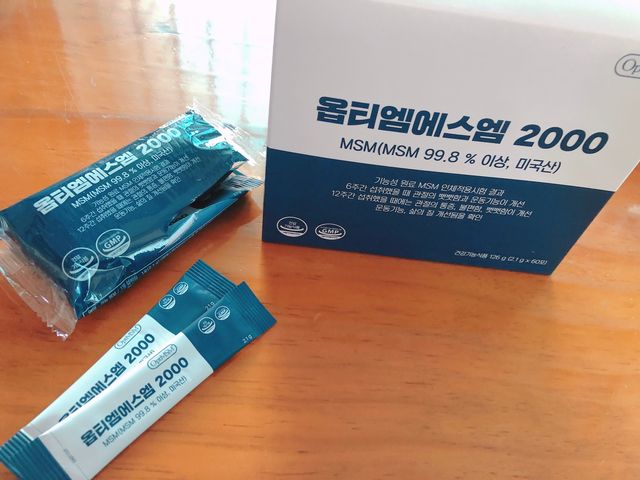바른비타민 옵티엠에스엠2000 1박스 60포 관절 연골 복합건강기능식품 리뷰 사진