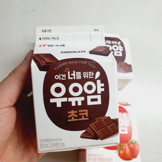 빙그레 우유얌 초코 / 우유얌 딸기 — 5점을 준 리뷰어가 2021년 4월 올린 사용 사진