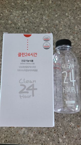 클린24시간 1BOX(5포) + 전용보틀(500ml) — 4점을 준 리뷰어가 2022년 10월 올린 사용 사진