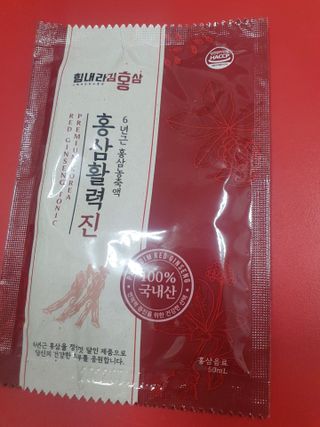 힘내라김홍삼 홍삼활력진 50ml x 5포 — 5점을 준 리뷰어가 2021년 3월 올린 사용 사진