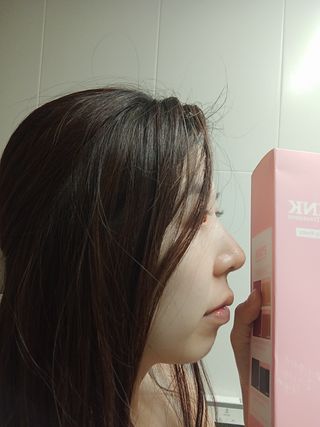 [유니프] 헤어 샤이니 핑크 컬러 트리트먼트240g — 5점을 준 리뷰어가 2023년 11월 올린 사용 사진