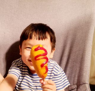 오마뎅 한우핫도그 — 4점을 준 리뷰어가 2021년 7월 올린 사용 사진