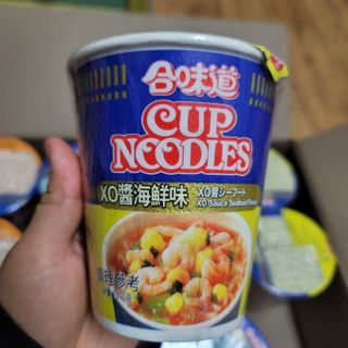 NISSIN 닛신 컵누들  4종 - 씨푸드오리지날, 씨푸드 스파이시, 씨푸드 커리, 씨푸드 XO소스 — 5점을 준 리뷰어가 2021년 12월 올린 사용 사진