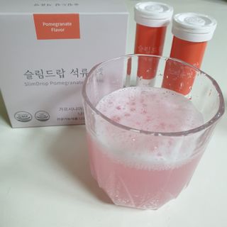 [슬림드랍 석류맛] 건기식 다이어트 보조제 겸 비타민 — 5점을 준 리뷰어가 2022년 2월 올린 사용 사진