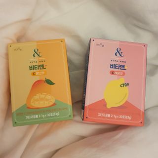 비타앤C 레몬맛, 망고맛 — 5점을 준 리뷰어가 2021년 4월 올린 사용 사진