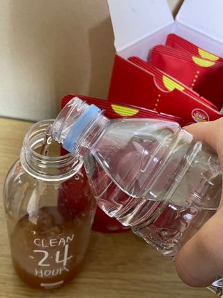클린24시간 레드박스 1BOX(5포) + 전용보틀(500ml) — 5점을 준 리뷰어가 2024년 1월 올린 사용 사진