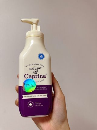 [카프리나]프레쉬 산양밀크 어메이징 바디로션 350ml (시어버터 향) — 5점을 준 리뷰어가 2023년 6월 올린 사용 사진
