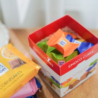리터스포트 컬러풀 버라이어티 2종, 넛셀렉션 1종, 카카오셀렉션 1종, 초코큐브 초콜릿믹스 — 5점을 준 리뷰어가 2021년 1월 올린 사용 사진