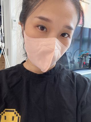 애니가드 셋업메베마스크 (대형 4컬러 + 중형 4컬러) — 5점을 준 리뷰어가 2022년 4월 올린 사용 사진