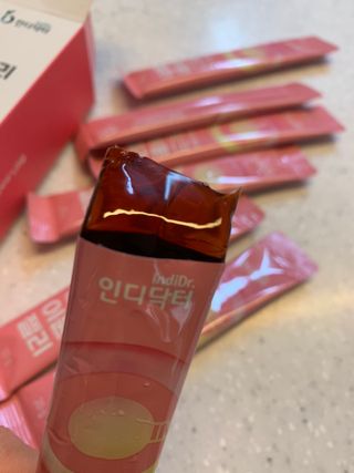 [인디닥터] 면역 생생 핑크 이뮨 젤리 — 3점을 준 리뷰어가 2022년 4월 올린 사용 사진