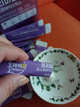 [유산균] 오마이락 프리미엄 포스트바이오틱스 30P — 5점을 준 리뷰어가 2022년 11월 올린 사용 사진