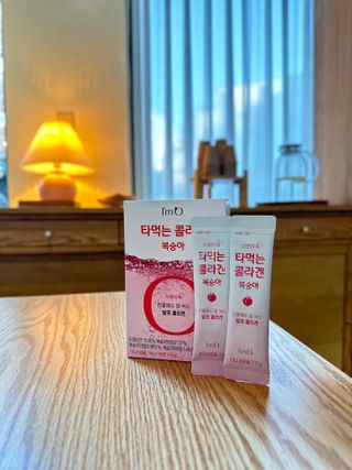 [음료수 대신 가능!]  빠르게 흡수되는 아임오 타먹는 콜라겐 1박스 — 4.5점을 준 리뷰어가 2023년 4월 올린 사용 사진