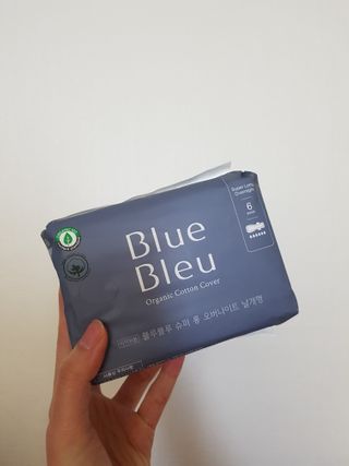 블루블루 유기농 순면 커버 생리대 — 5점을 준 리뷰어가 2021년 1월 올린 사용 사진