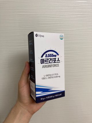 자연에온 아르긴포스 L-아르기닌 5555mg 스틱 15개입 1박스 — 5점을 준 리뷰어가 2021년 5월 올린 사용 사진
