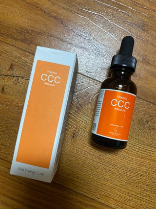 더마 사이언스 비타민 CCC 앰플 기미 브라이트닝 세럼 30ml — 5점을 준 리뷰어가 2021년 8월 올린 사용 사진
