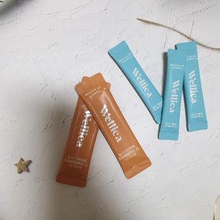 웰리카 다이어트 프로바이오틱스  20포 + 웰리카 저분자 피쉬콜라겐 10포 — 5점을 준 리뷰어가 2021년 5월 올린 사용 사진