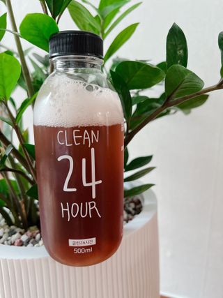 클린24시간 1BOX(5포) + 전용보틀(500ml) — 5점을 준 리뷰어가 2023년 7월 올린 사용 사진
