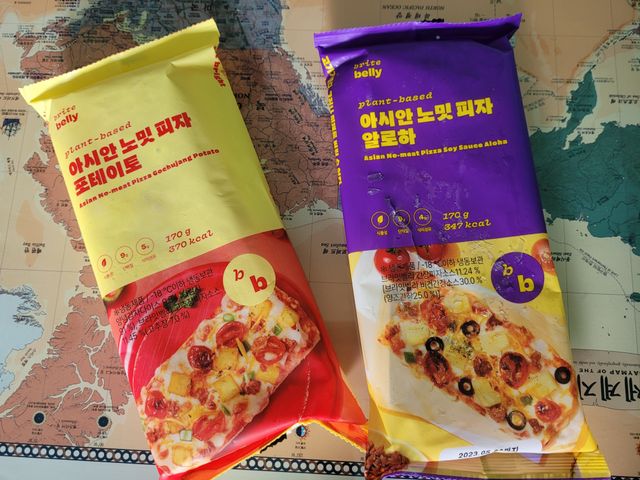 브라잇벨리 비건피자 [노밋피자알로하 & 노밋피자포테이토] 2가지맛 리뷰 사진
