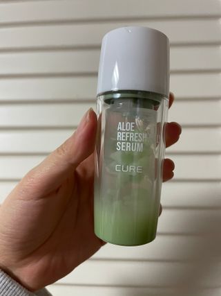 김정문알로에 큐어 큐어 알로에 리프레쉬 젤리 세럼, 큐어 알로에 하이드로 젤리 크림 — 5점을 준 리뷰어가 2021년 2월 올린 사용 사진