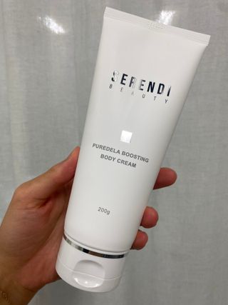 세렌디뷰티 퓨어델라 부스팅 바디크림 — 4점을 준 리뷰어가 2021년 8월 올린 사용 사진
