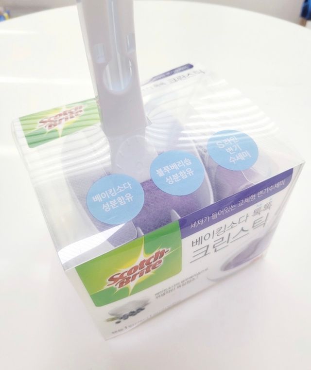3M 스카치브라이트 크린스틱 베이킹소다 핸들 + 리필 9입 + 캐디증정 리뷰 사진