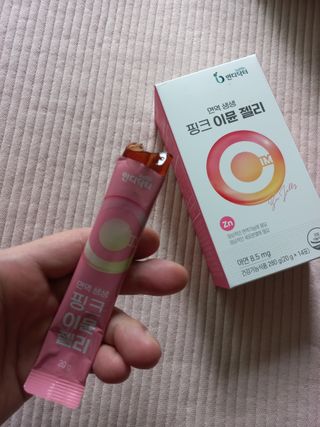 [인디닥터] 면역 생생 핑크 이뮨 젤리 — 5점을 준 리뷰어가 2022년 5월 올린 사용 사진