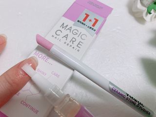 1+2 뷰젤 매직케어 손톱영양제+스톤푸셔+코인타올 셀프 네일케어 — 5점을 준 리뷰어가 2022년 10월 올린 사용 사진