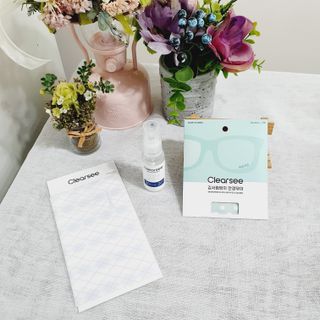 클리어씨 겨울 필수템 김서림방지 SET [안티포그 안경닦이 + 안경세정제 + 초극세사 패턴 클리너] — 5점을 준 리뷰어가 2022년 1월 올린 사용 사진