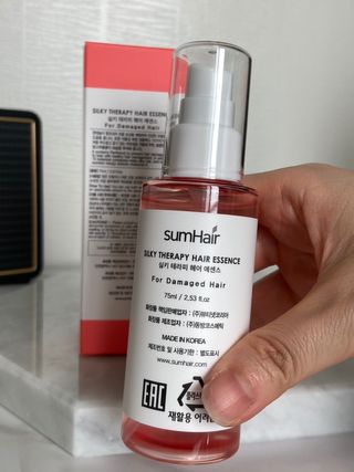 썸헤어 / SUMHAIR 썸헤어 실키 테라피 헤어 에센스 — 5점을 준 리뷰어가 2021년 6월 올린 사용 사진