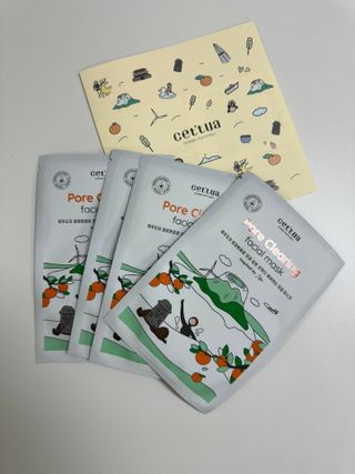 세뚜아(Cettua) 나우[세뚜아] 포어 클리어링 마스크 Cettua Pore Clearing facial mask 4매 — 3점을 준 리뷰어가 2024년 2월 올린 사용 사진
