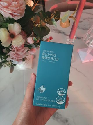 클린24시간 슬림앤유산균 1박스 (3.5g X 15포) — 5점을 준 리뷰어가 2022년 10월 올린 사용 사진