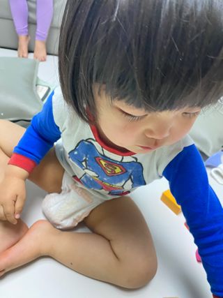 오브맘 밤 프리미엄 아기 기저귀 팬티형 밴드형 — 5점을 준 리뷰어가 2021년 1월 올린 사용 사진