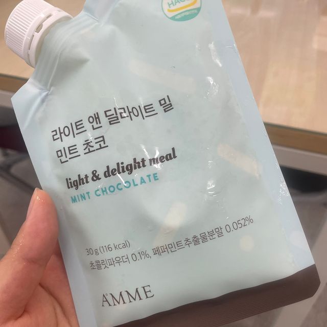 라이트 앤 딜라이트 밀 민트 초코 리뷰 사진