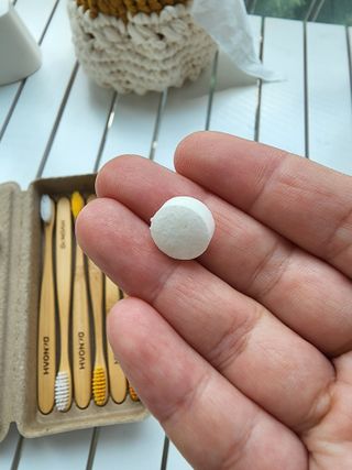 [닥터노아] 마루 대나무 칫솔 콤팩트 & 고체 치약 — 5점을 준 리뷰어가 2022년 7월 올린 사용 사진