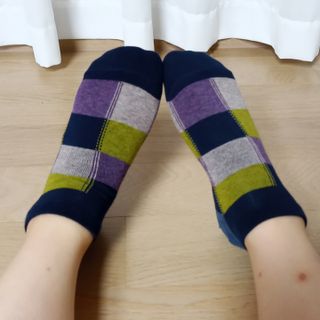 [사이즈가 있는 양말 필로이] 여자 스니커즈 발목 양말 5족 세트【 S, M, L, 】3가지 사이즈 — 5점을 준 리뷰어가 2022년 7월 올린 사용 사진