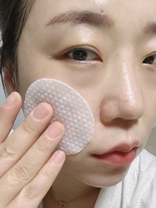 랑벨 비타 에너지 잡티 앰플 패드 65매 (투명하고 밝은 얼굴 광채패드) — 5점을 준 리뷰어가 2022년 6월 올린 사용 사진