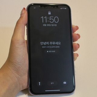 아클리브 Eco 항균 항바이러스 액정 보호필름(iPhone) — 5점을 준 리뷰어가 2022년 8월 올린 사용 사진