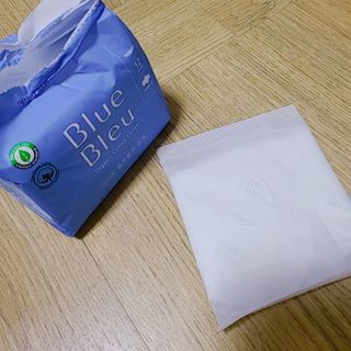 블루블루 유기농 순면 커버 생리대 — 5점을 준 리뷰어가 2021년 1월 올린 사용 사진