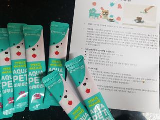 펫시랩 반려견용 액상 프리바이오틱스 아쿠아펫 — 5점을 준 리뷰어가 2021년 1월 올린 사용 사진