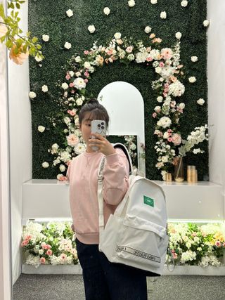 [v2.0] IWP l 아이워즈플라스틱 에코백팩 리사이클 노트북 가방 2color — 5점을 준 리뷰어가 2023년 3월 올린 사용 사진
