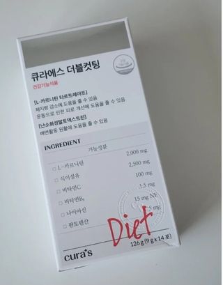 [큐라에스] 최신 다이어트 원료! 6중 기능성 더블컷팅 126g(2주일 분) — 5점을 준 리뷰어가 2023년 12월 올린 사용 사진