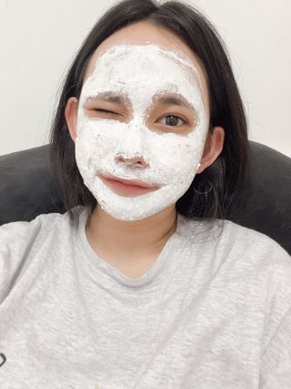 리더스코스메틱 리더스 밀크 스폰지 마스크 — 4.5점을 준 리뷰어가 2021년 9월 올린 사용 사진