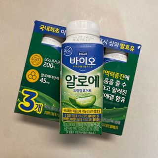 LIVE 매일바이오 알로에 드링킹 요거트 — 5점을 준 리뷰어가 2022년 4월 올린 사용 사진
