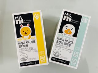 일동제약 마이니 마이니 지니키즈 유산균 츄어블, 멀티비타 set — 4점을 준 리뷰어가 2021년 3월 올린 사용 사진