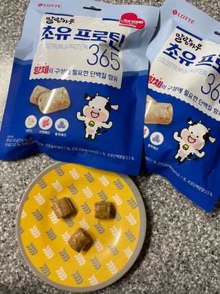 롯데제과 말랑카우 초유프로틴365 — 4점을 준 리뷰어가 2021년 9월 올린 사용 사진