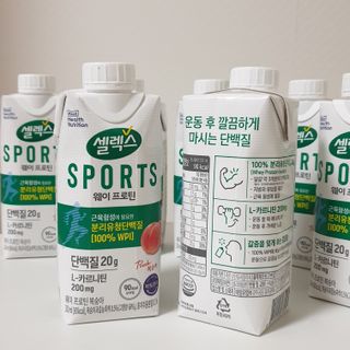 셀렉스스포츠 셀렉스 스포츠 웨이 프로틴 복숭아_ 330ml x 12팩 — 5점을 준 리뷰어가 2021년 8월 올린 사용 사진